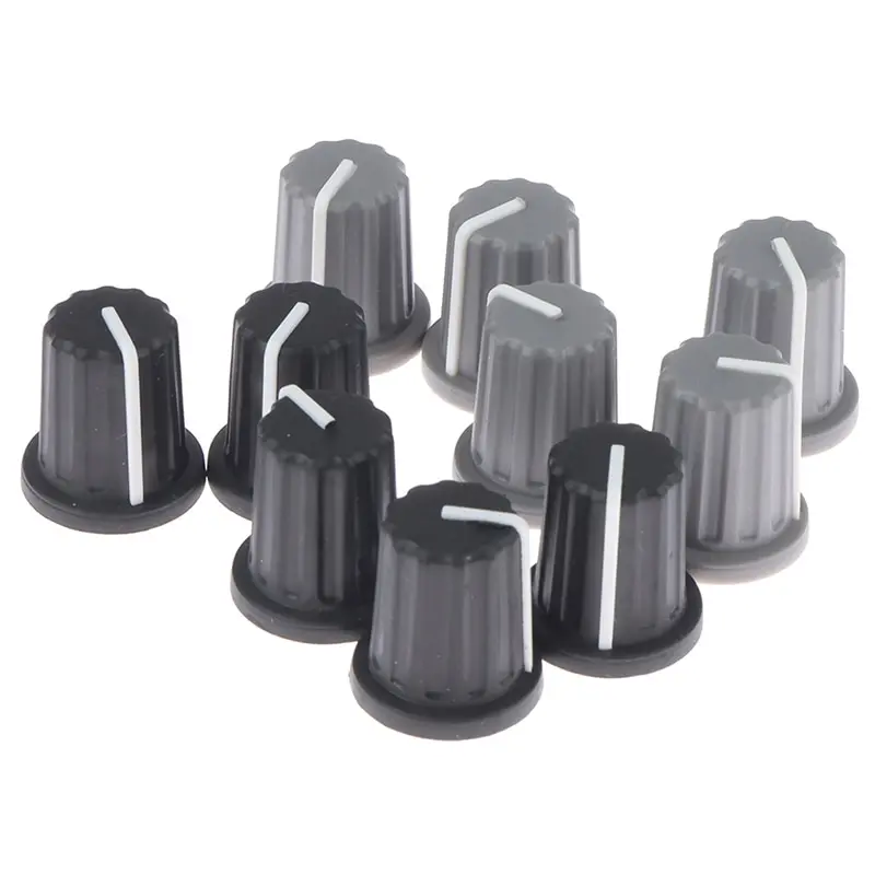 5pcs Soft Rubber Half Shaft Knob Diameter 16mm Height 18mm Potentiometer Encoder Knob 270 Degree D-shaped Inner Hole 6mm