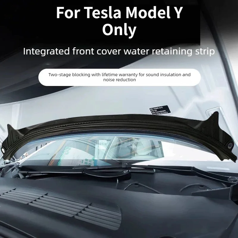 For One-Piece Hood Water Guard Seal Strip, Frunk Waterproof Dustproof Accessories for Tesla Model 3 / Model Y