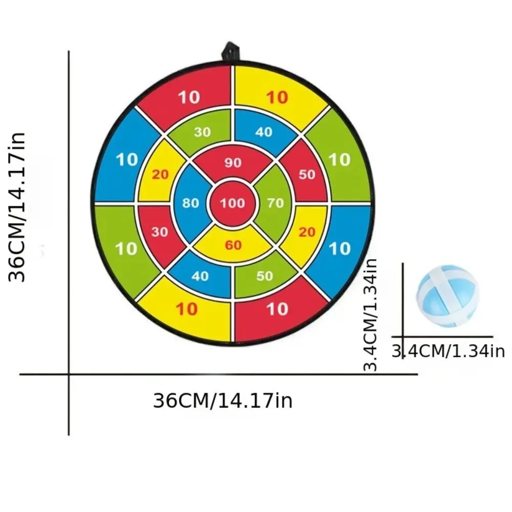 Nette Zahl Dartscheibe Ziel Tuch Cartoon-Muster Klebrige Kugel Spielzeug Saugnapf Ball Pitching Spiel