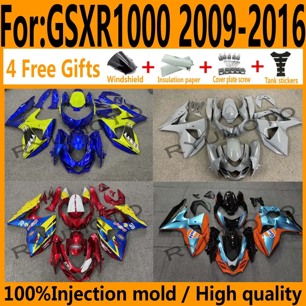 for GSXR1000 2009 - 2016 GSX-R1000 K9 2010 2011 2012 fairing fit Motorcycle Injection Mold ABS Plastics Full Fairings Kit