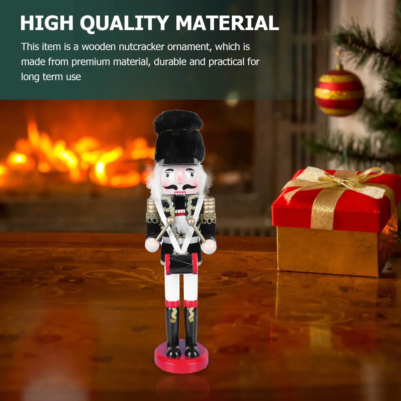 

Nutcracker Soldier Wooden Adornment Premium Texture Christmas Decor Home nament Festive Party Desk Xmas