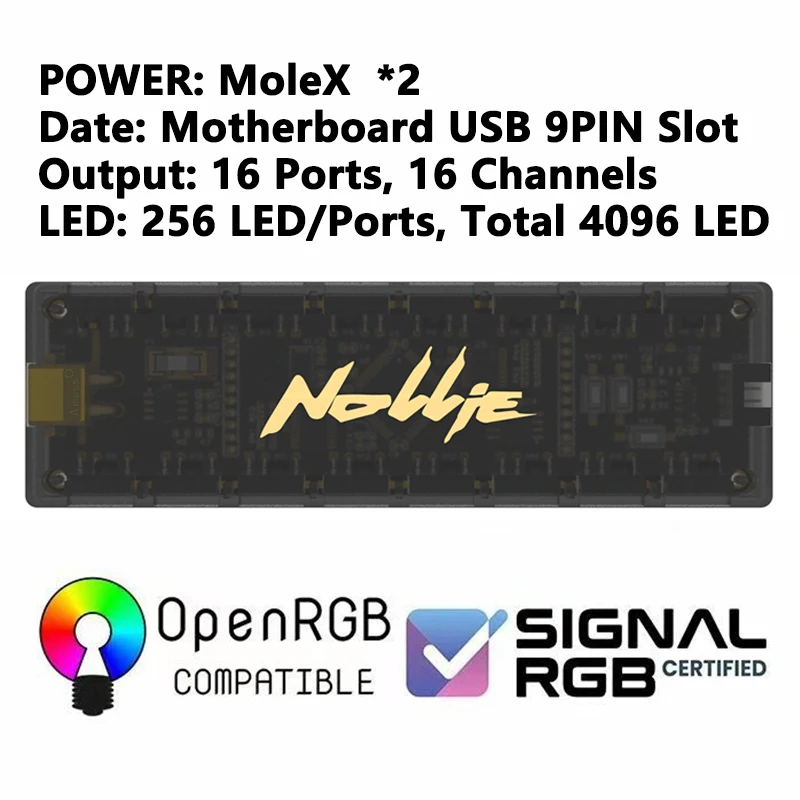 Nollie SignalRGB OpenRGB Universal 5V 3PIN ARGB Asynchronous Controller HUB For Computer PC Case Cooling Fans Light Strip image 3