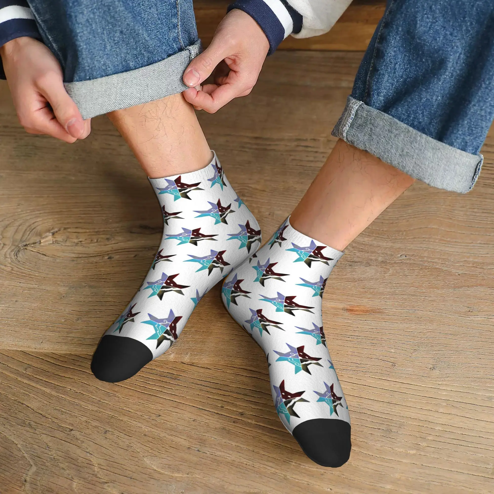 

Всесезонные четыре оригинальных носка Warriors Clans Harajuku, супер мягкие спортивные носки средней длины, мягкие чулки в стиле хип-хоп для мужчин и женщин