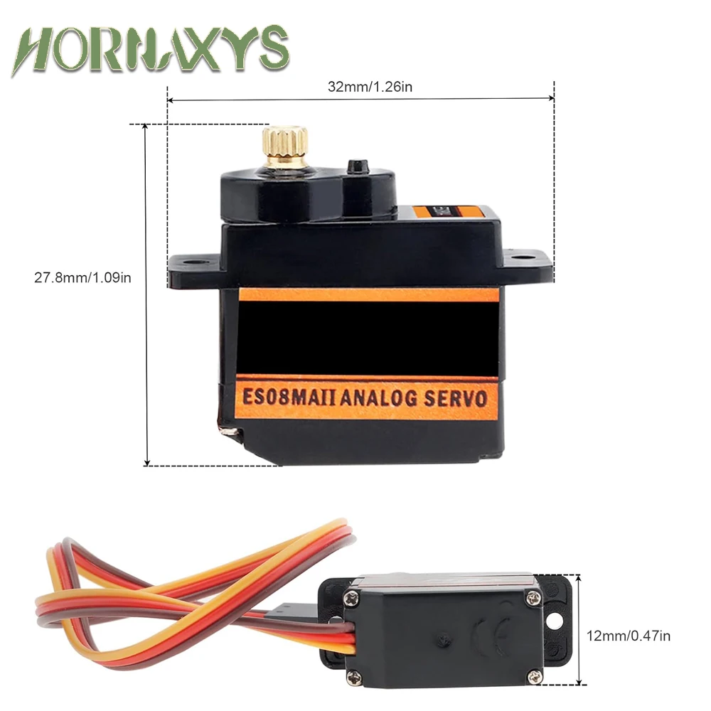 Emax es08ma es08maii 12g Mini Metall getriebe analoges Servo für RC Hobbys Auto Boot Hubschrauber Flugzeug RC Roboter