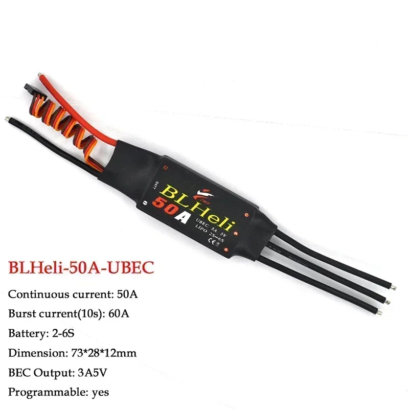 

For Fixed Wing DIY FPV RC Drone AirplaneBLHeli Brushless ESC 12A 20A 30A 40A 50A 60A 80A with UBEC Electronic Speed Controller