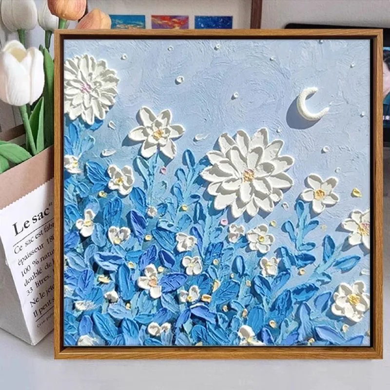 

E-0042 Simple Daisy Oil Painting