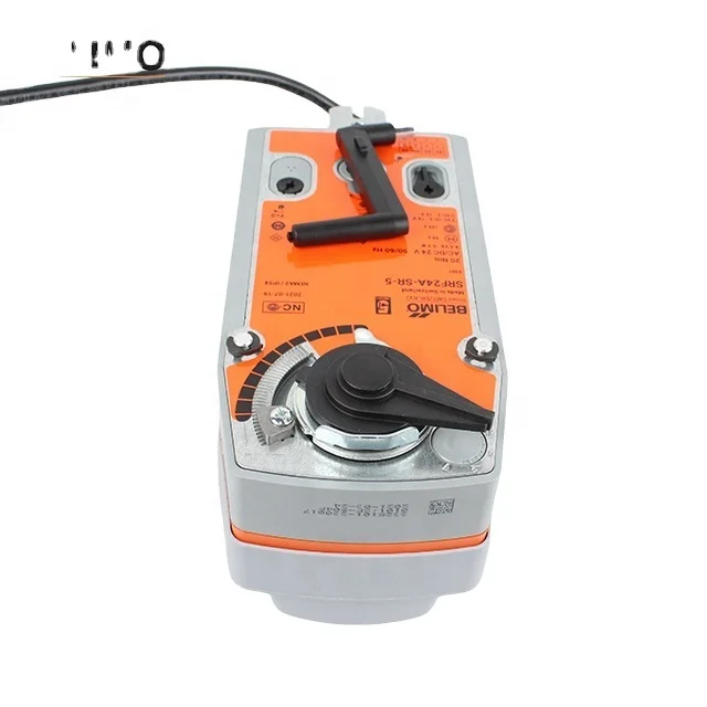 Beliimo Original SRF24A-SR/SRF24A-SR-5 Rotary Actuator Fail-Safe NC 20 Nm AC/DC 24V IP54 CE PVC Rectangular for School Stock