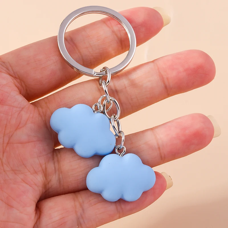 Aihua Bunte süße Harz weiße Wolke Schlüsselanhänger für Frauen Souvenir Geschenke Handtasche Anhänger Sommer Urlaub Schlüsselanhänger DIY Schmuck – Detail 8