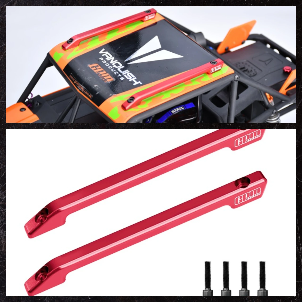 Rail de protection de toit en alliage 7075 pour produits VANQUISH, Kit optique 1/10 H10