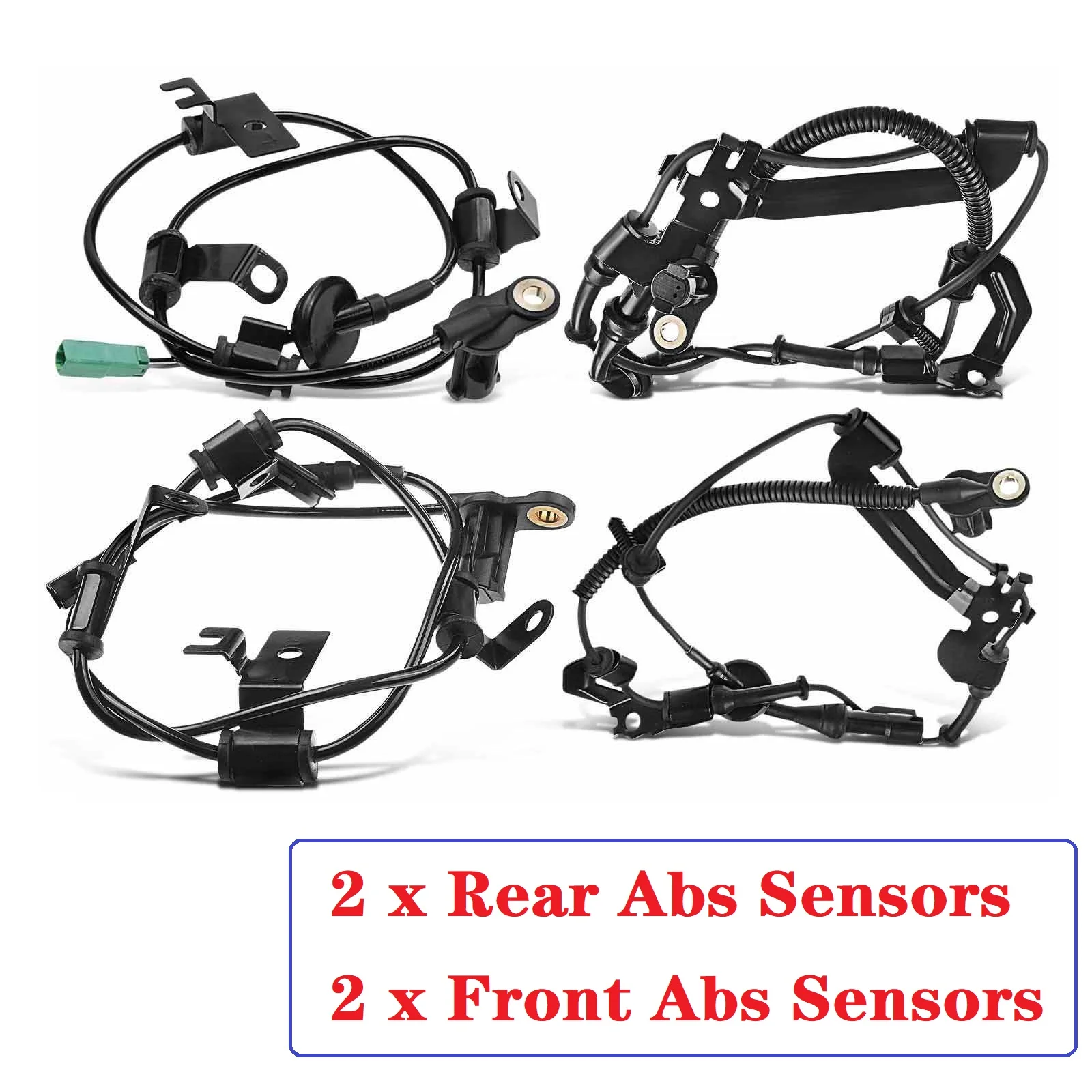 4 x Abs Speed Sensor & Harness for Ford Escape Mariner 2009-2012 YL8Z2C204AB, YL8Z2C205AA, YL8Z2C205AB, 9L8Z2C191A,9L8Z2C190A