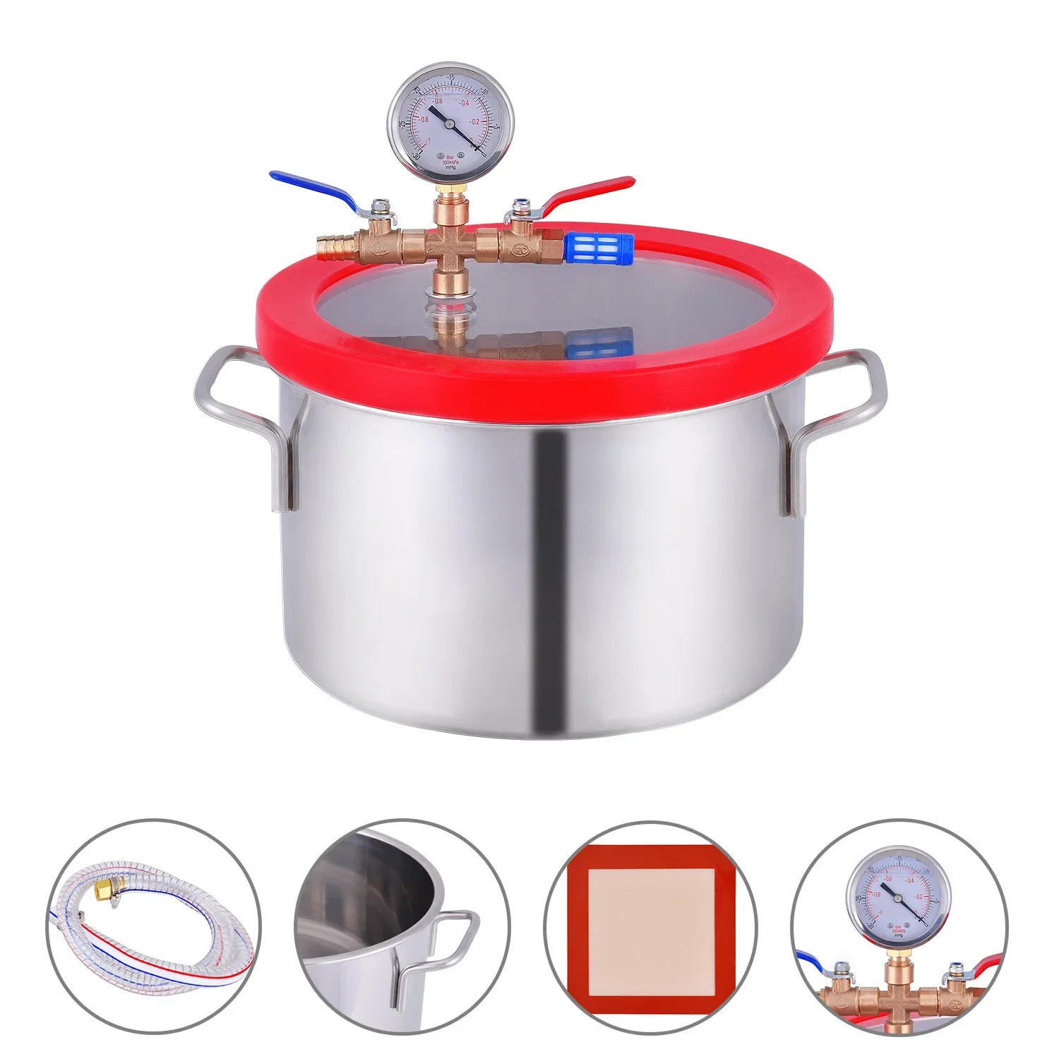 Vacuum Chamber Stainless Steel for Vacuum Degassing Chamber Defoaming Barrel Dryer For Silicone Resin AB Adhesive