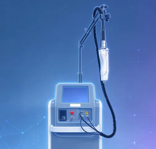 Mecavie TM049 755nm 1064nm Fiber Laser Hair Removal Device, Powerful Water Cooling, Permanent Depilation for Salon & Home Use