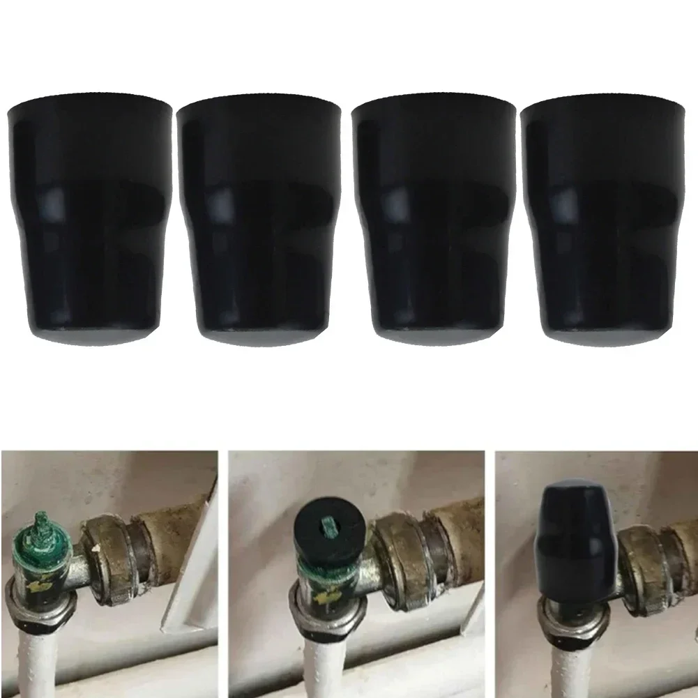 

2/4pcs Radiator Valve Cap Replacement ABS Plastic Black Radiator Cap Faucet Heating Pipe Valve Cover Drain Pipe Covers