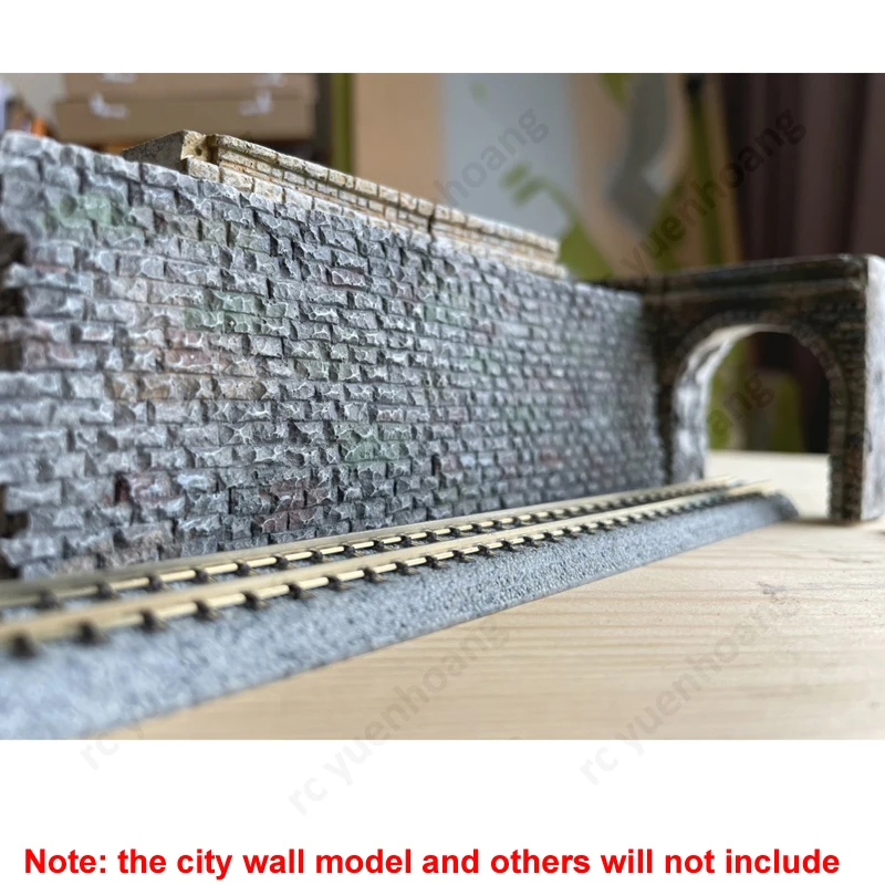 1PCS N Scale 15x5cm Simulation Stone Wall Train Sand Table Slope Protection Model Micro Decorate Landscape Accessory for RC Car