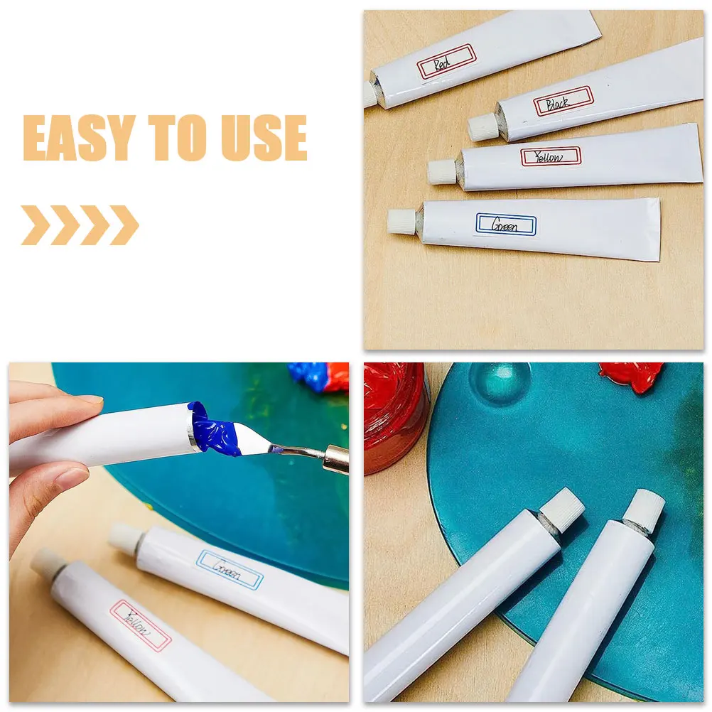 

1 set Empty Tubes Mini Oil Palette Bottles with Screw Caps for Airbrush Paint Storage Dispensing Lightweight Portable Design