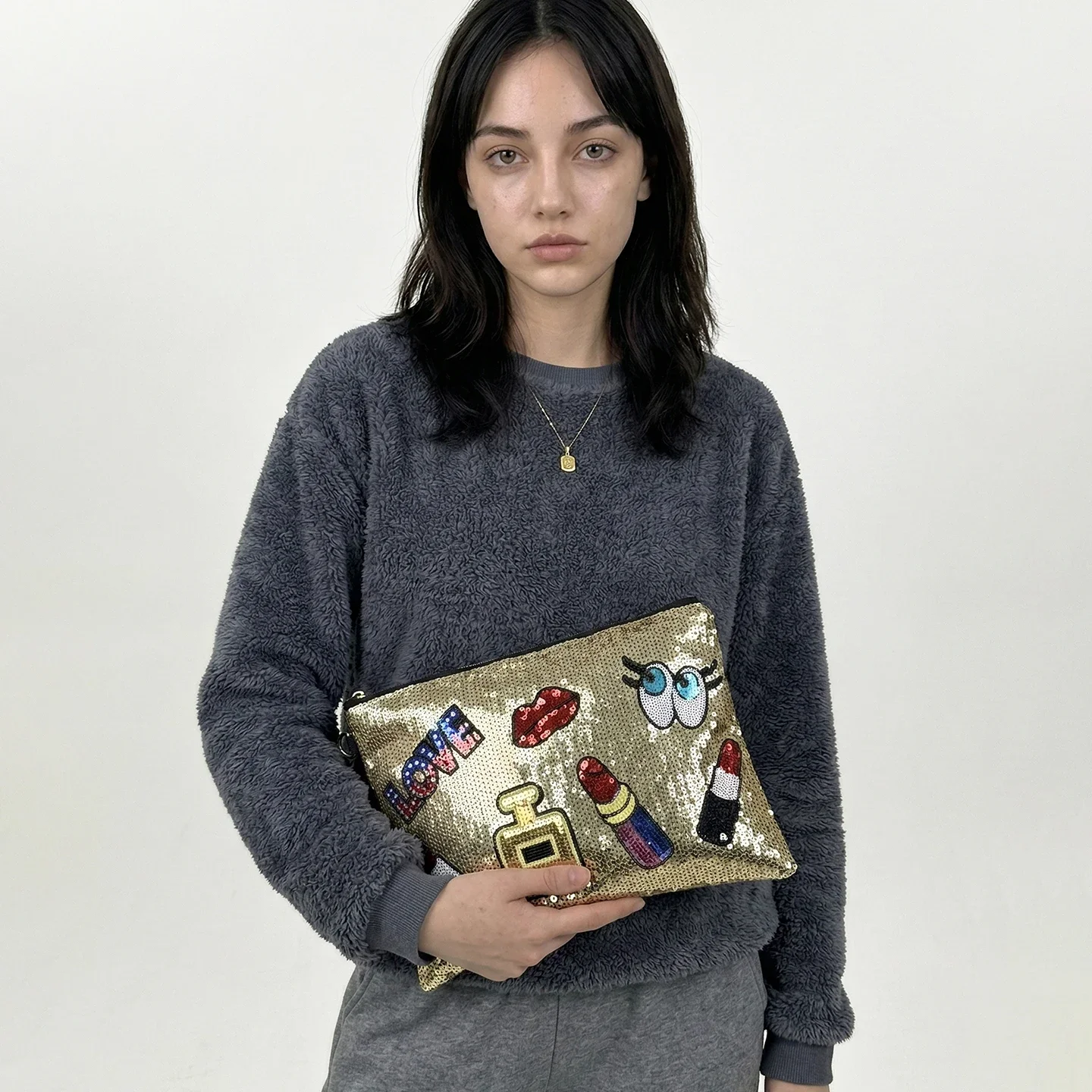 

New Women Sequin Bag Casual Clutch Shoulder Crossbody Bag Fashion Accessories Storage Bag Ladies Glamorous Shiny Sparkling Bags