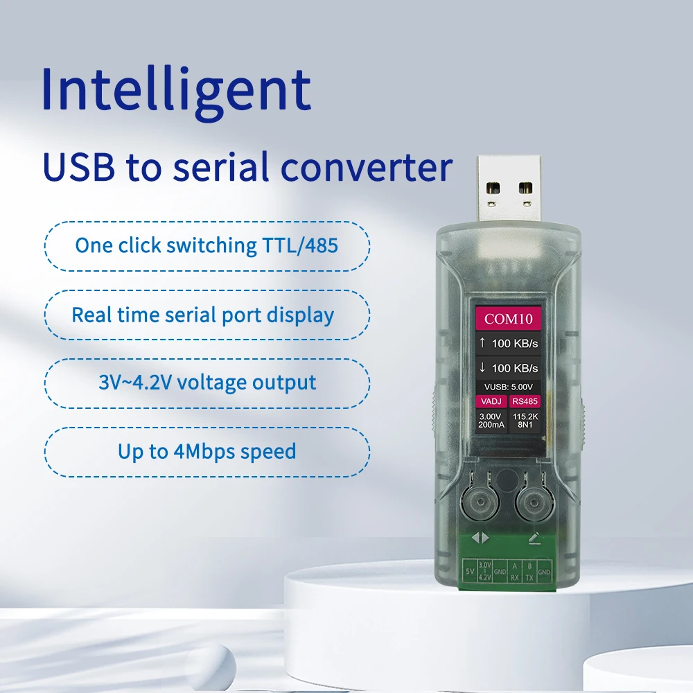 Display serial port USB to TTL485 RS232 2-in-1 serial module 4M high-speed burning and downloading replace CH340