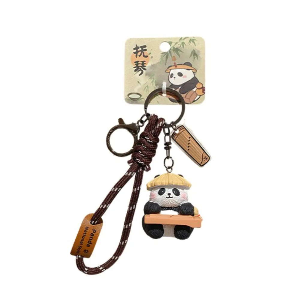 

Lovely Cartoon Panda Keychain Kawaii Chinese Style Panda Dolls Pendant Bag Hanging Ornaments Car Key Ring Bag Decoration