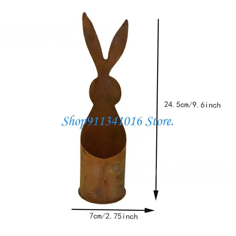  Artistic Elegant Weathered Iron Bunnies Pot Container Great For Planting Herbs And Small Flowers Succulents Outside