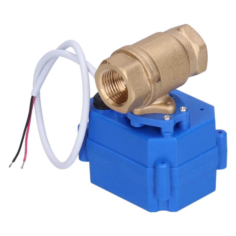 Motorized Ball Valve Brass Micro Electrical Straight Through 1/2in CWX-15N-CR04-DC9~24V-DN15