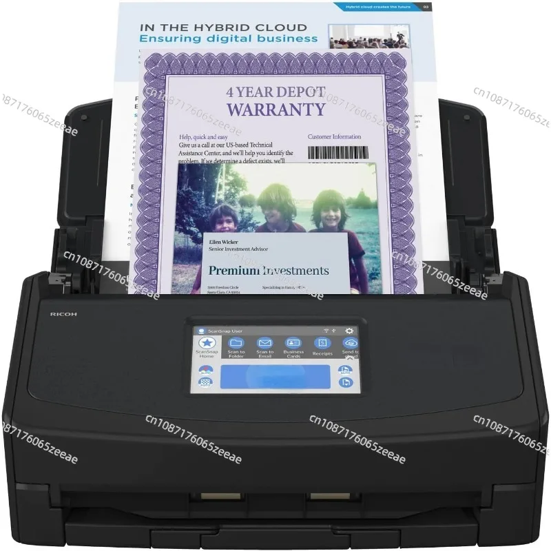 ScanSnap IX1600 Premium Color Duplex Document Scanner for Mac and PC with 4-Year Protection Plan Black