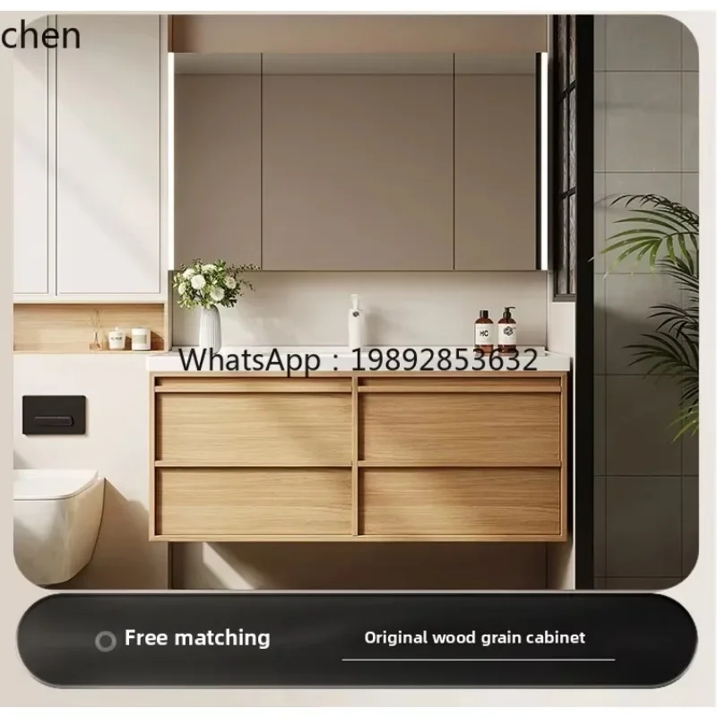 Picture 6: Medieval walnut ceramic integrated basin bathroom cabinet combination bathroom washstand bathroom wash