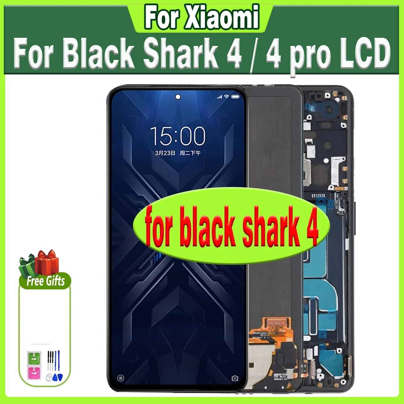 

Display For BlackShark 4 Pro 4Pro LCD For Xiaomi Black Shark 4 Shark PRS-H0/A0 LCD Screen Touch Screen Digitizer Tested