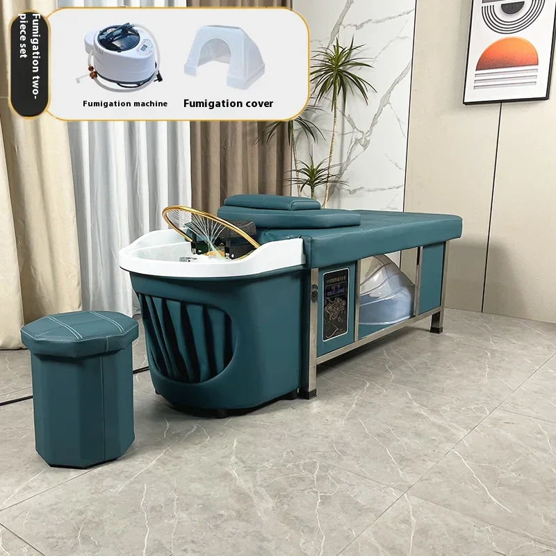 Beauty Salon Chair Shampooing Professional Hair Wash Spa Massage Stock Water Circulation Basin Shampoo Sedia Cadeira Bowl Thai