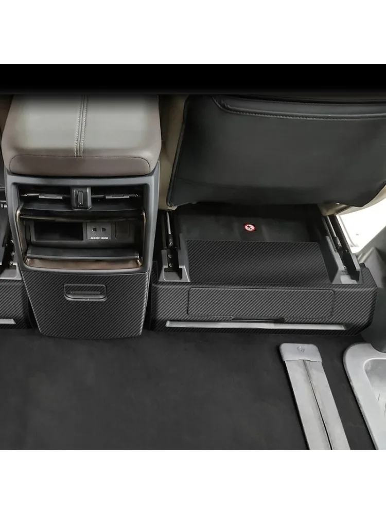 Image of For Toyota Alphard Vellfire 40 Series 2023 2024 Leather Anti Kick Pad Rear Air Vent Seat Back Protector Waterprrof Accessories