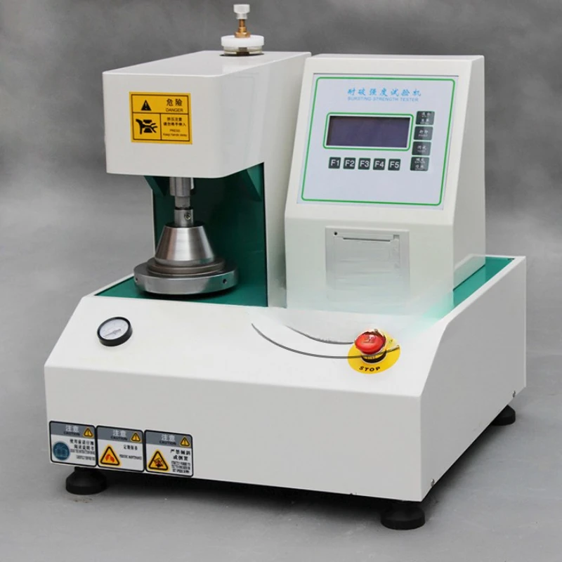 Fully automatic bursting strength tester for corrugated cardboard boxes