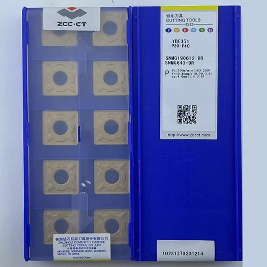 

SNMG190612-DR YBC351/SNMG190612-DR YBC352/SNMG190612-DR YBD152 ZCC.CT SNMG643 CNC blade carbide inserts turning insert 10pcs/box