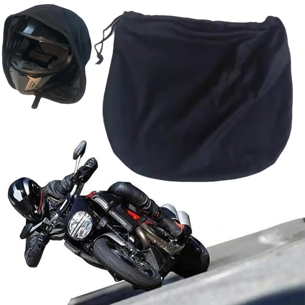 Motorcycle Helmet Bag Plush Soft Drawstring Pocket Bag Cycling Helmet Resistant Full Carrying Bag Helmet Wear Half Protect M9Q2