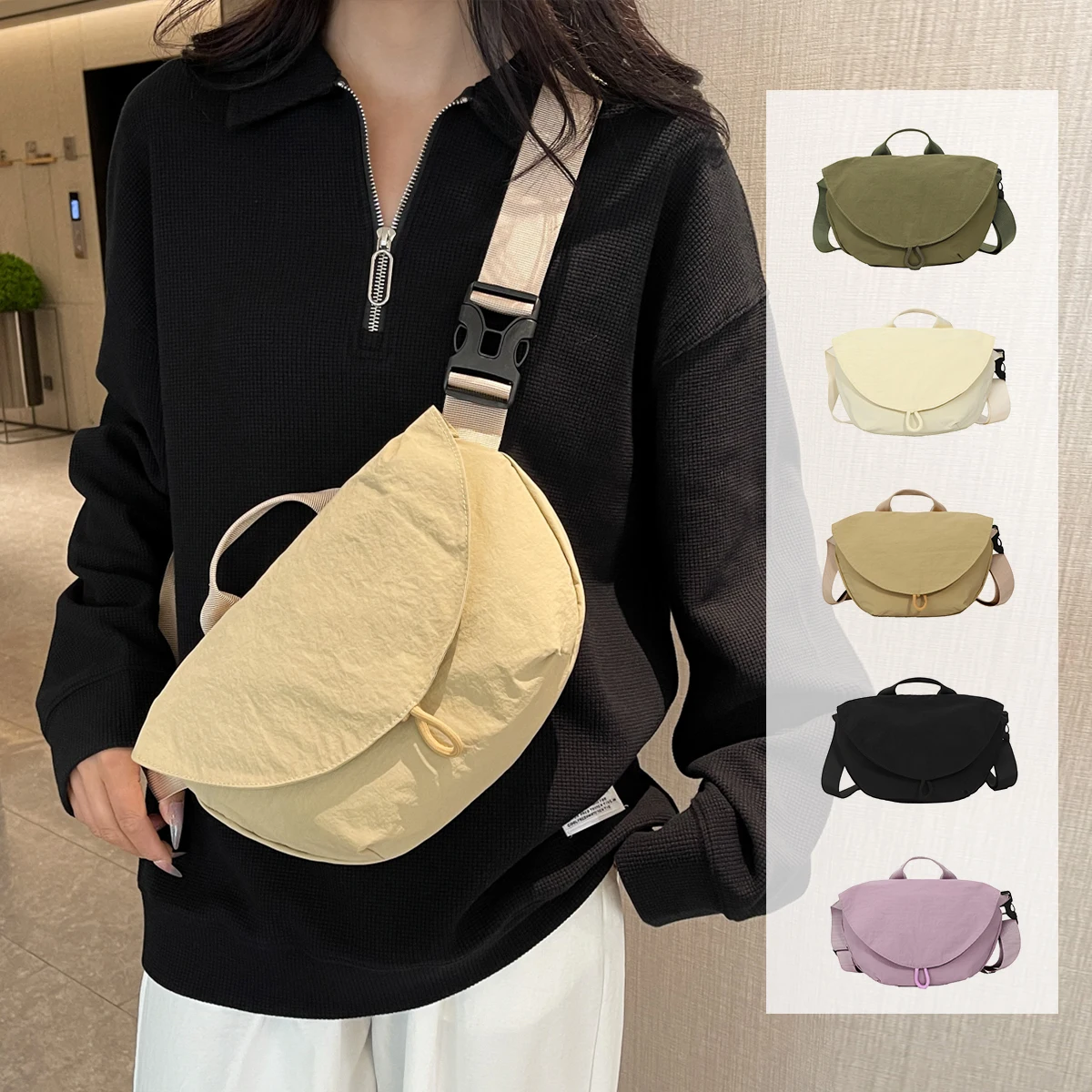 Taschen Damen Mode Knödeltaschen Pendeln Umhängetaschen Vielseitige Canvas-Taschen Tragetaschen Schüler Schultaschen Damentaschen Mob