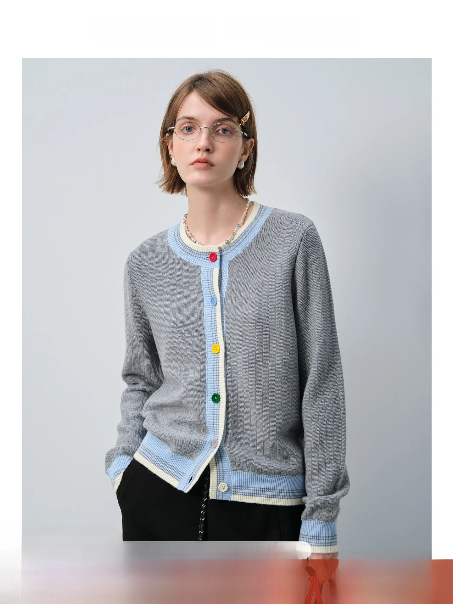 

Женский вязаный кардиган больших размеров с круглым вырезом и длинными рукавами, удобный, дышащий, для повседневной носки, зимний топ