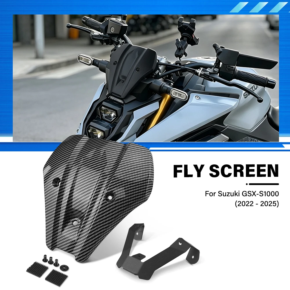 GSX-S1000 Front ABS Windshield Cover Windscreen Sport Fly Screen FOR SUZUKI GSX S1000 GSXS1000 GSX S 1000 2022-2025 Accessories