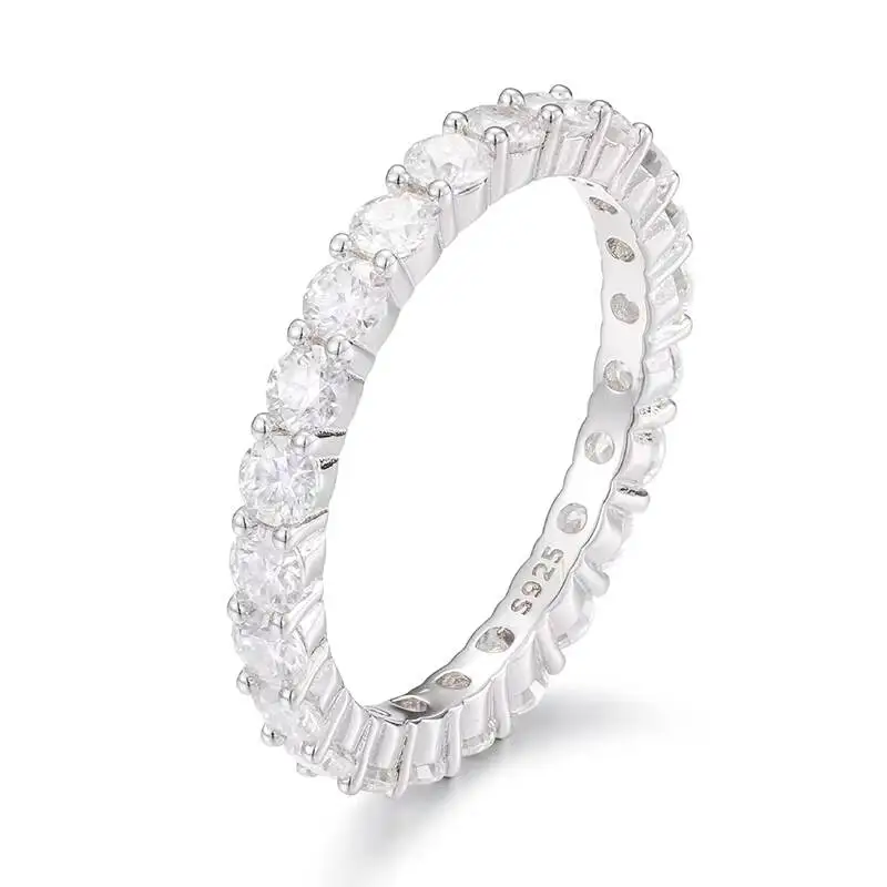 

Wholesale High Quality Fashion Luxury Hip Hop Cuban Iced Out 925 Sterling Silver Moissanite Ring for Men and Women