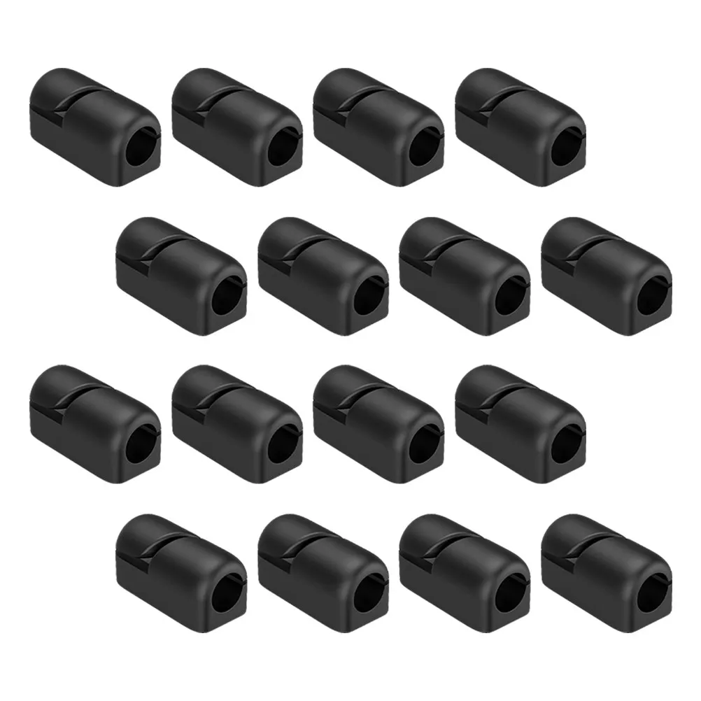 20Pcs Smooth Edge Silicone Cable Clips Cable Fixed Clamp for Safe Efficient Wire Management Desktop Home Organization