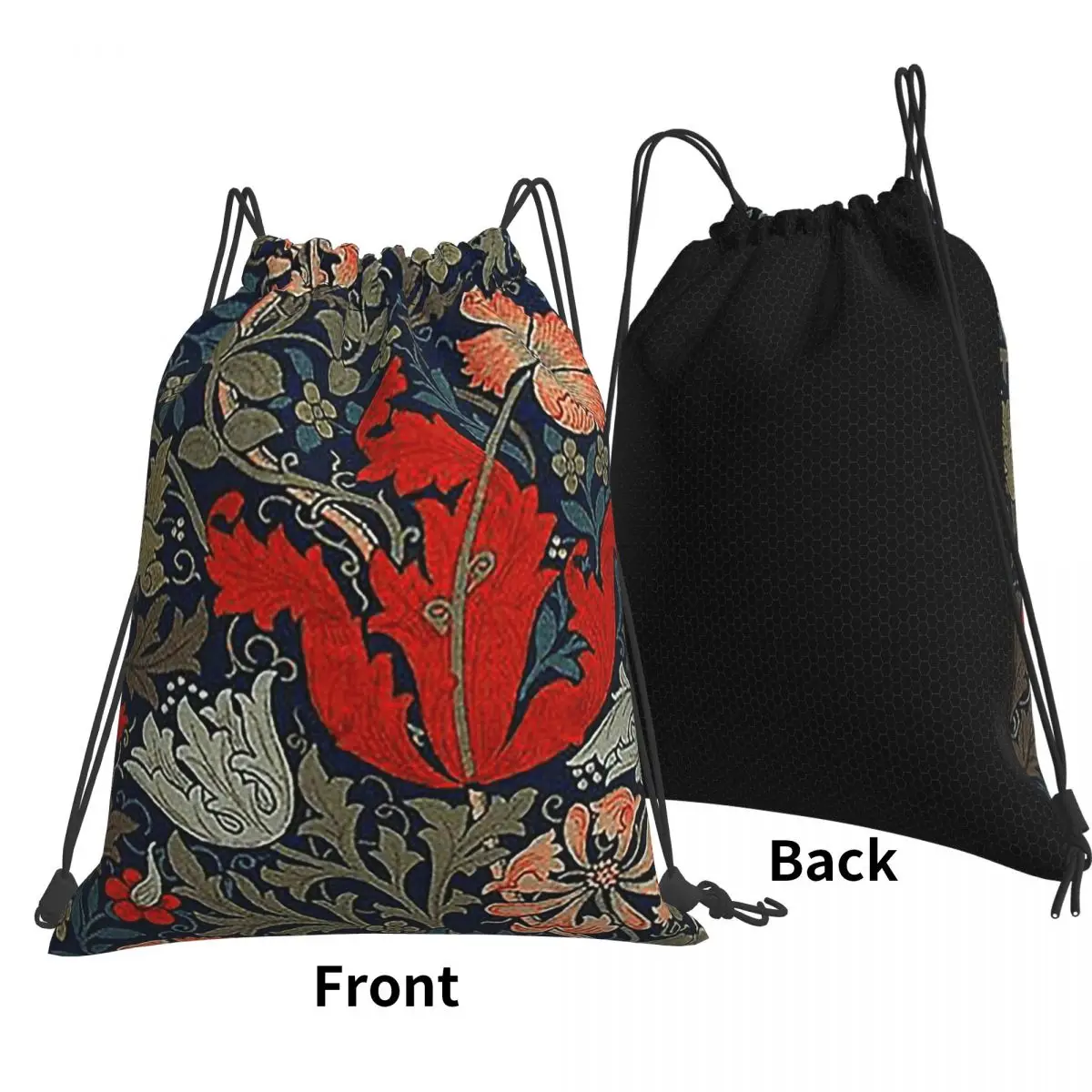 William Morris Compton Backpacks Portable Drawstring Bags Storage Bag Book Bags for Man Woman School