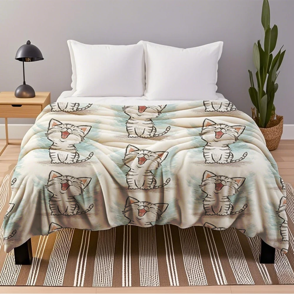 

Modern Flannel Soft Blankets Art Nouveau Bohemia Bedspread Bedcover Moisture-Wicking Blanket For Hotels Airbnb Hosts Picnic