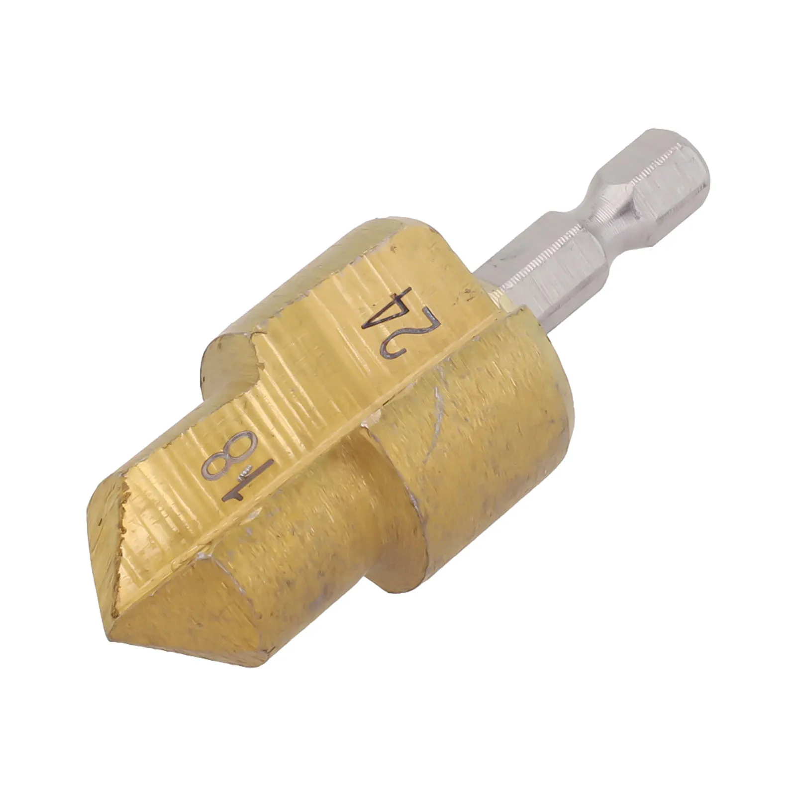 6.35mm Drill Bit Hexagonal Shank Drill Bit Plumber Work 61x6.35x22mm Easy To Disassemble Gold Color Not Easy To Slip