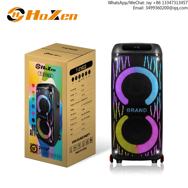 

New Model 100W Big Power Wireless Blue Tooth Party Speaker Trolley Speaker Electronic Gadgets With Microphones RGB LightTop-sell