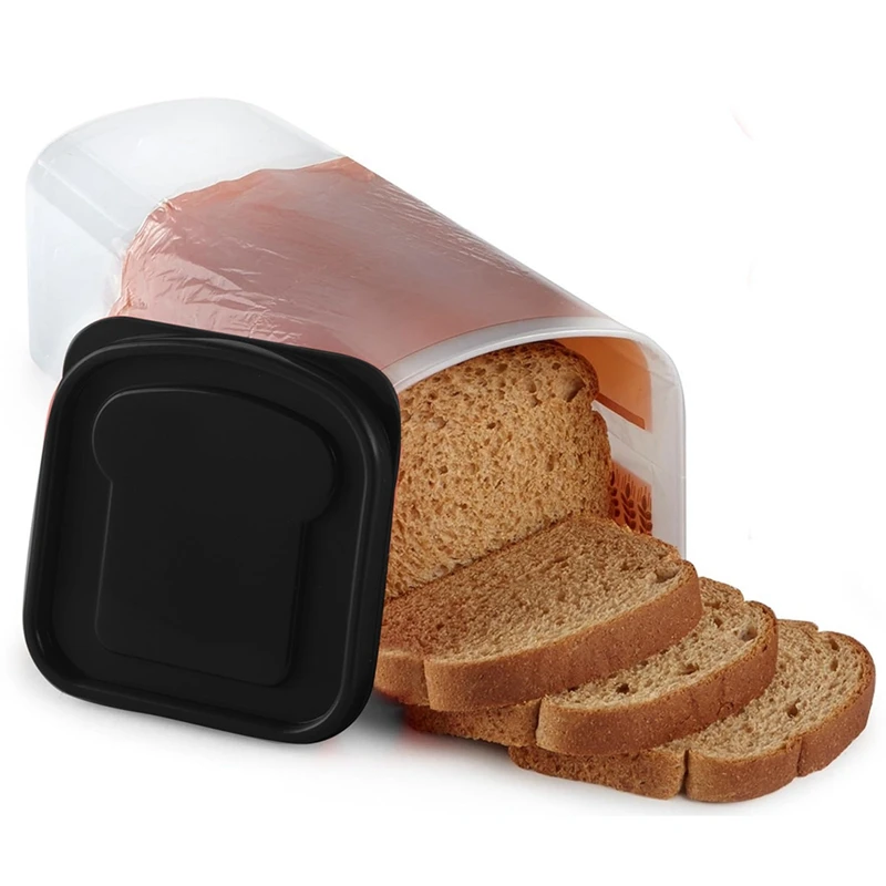 Transparent Bread Box Plastic Fresh-Keeping Toast Storage Holder With Lid Bread Crisper Bread Storage Container Easy To Use