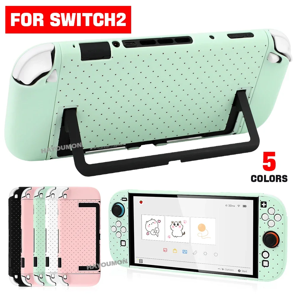 novo-estojo-protetor-rigido-de-pc-com-bolinhas-para-switch-2-capa-de-substituicao-anti-risco-e-completa-para-console-de-jogos-switch-2