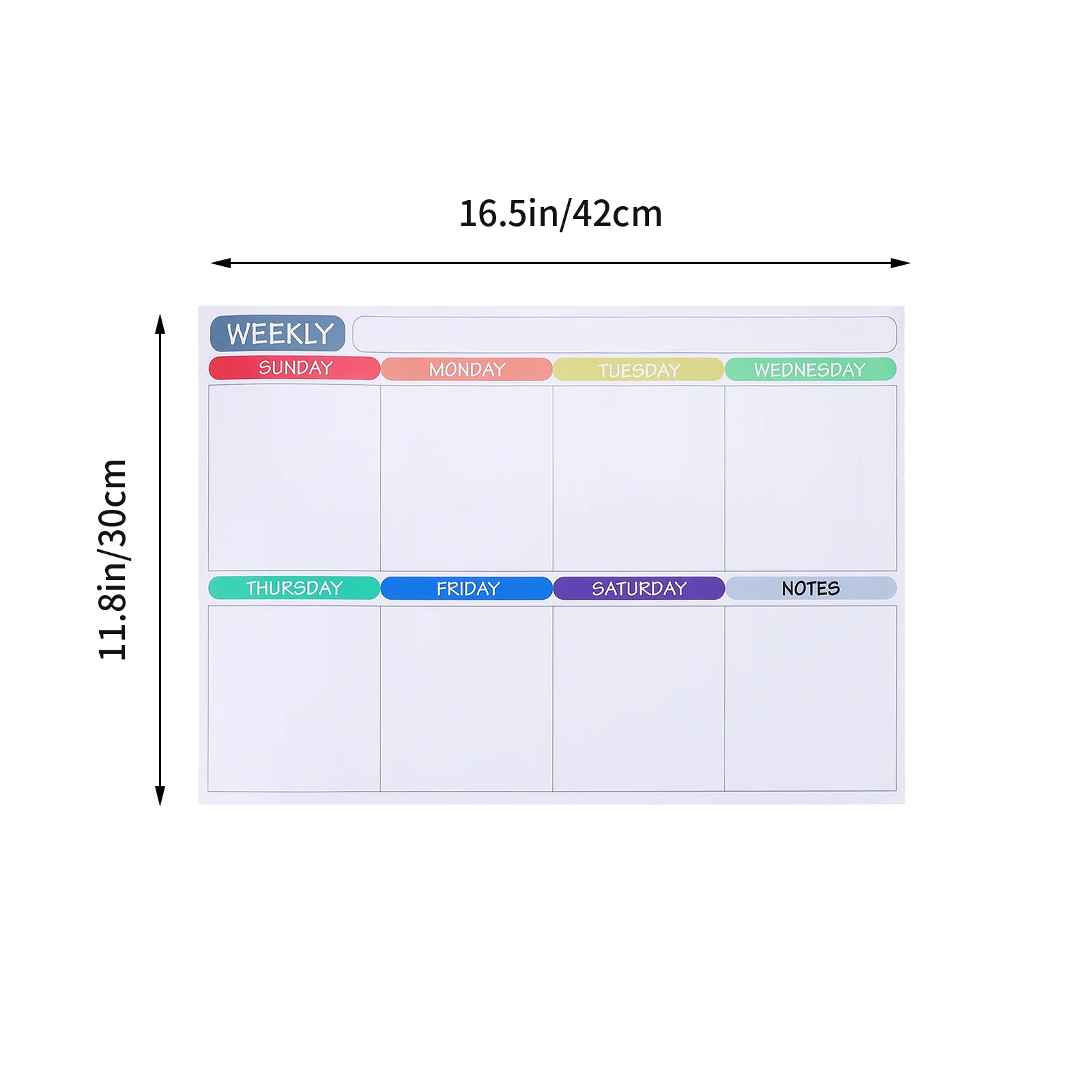 Calendrier magnétique pour réfrigérateur, effaçable à sec, planificateur hebdomadaire, tableau blanc, Note pour réfrigérateur, armoire en fer, organisateur réutilisable