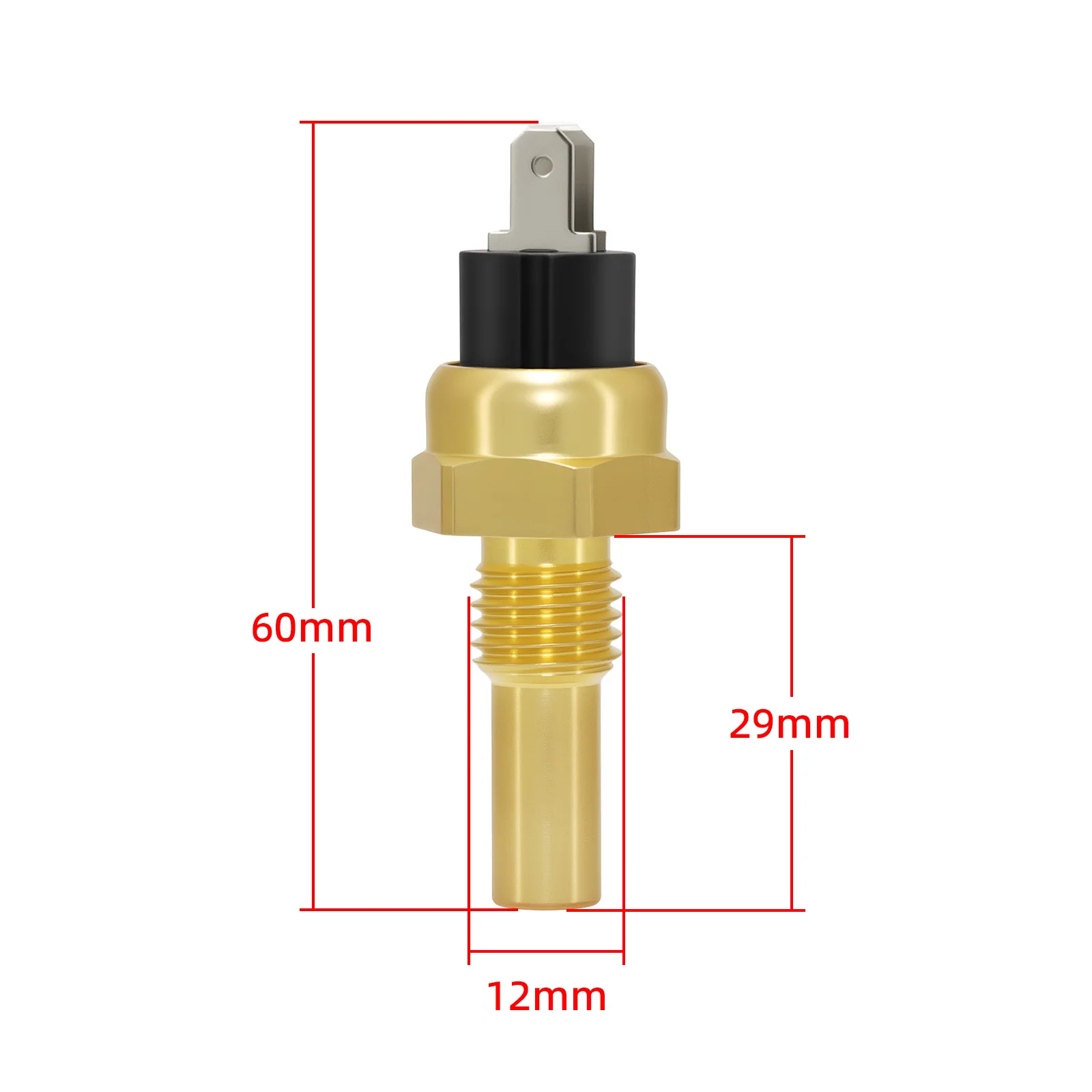 Sensor de temperatura del agua del motor diésel de gasolinas de 12/14/16/17/21 mm 120 ℃   Pieza del generador de alarma para coche, camión, barco, 1/8NPT, 3/8NPT