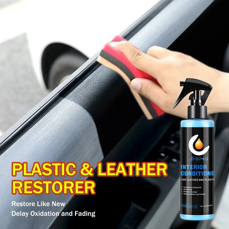 JB-XPCS 3 Plastic Renovator For Car Interior Liquid More Gloss Long-Lasting Protects Plastic & Leather Restore Car Detailing