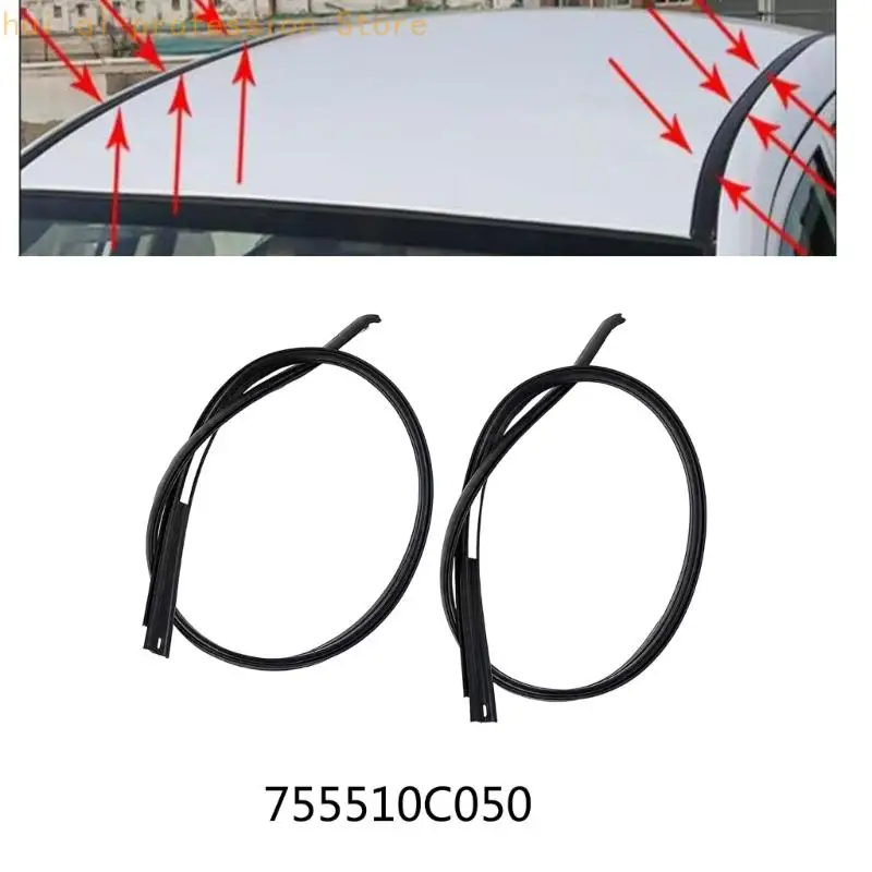 75551-0C050 75552-0C050 Dachleisten-Dichtungspaar für Doppelkabine 2007-2020, Reparatursatz für die linke und rechte Dachseite in Schwarz H8WE – Detail 3