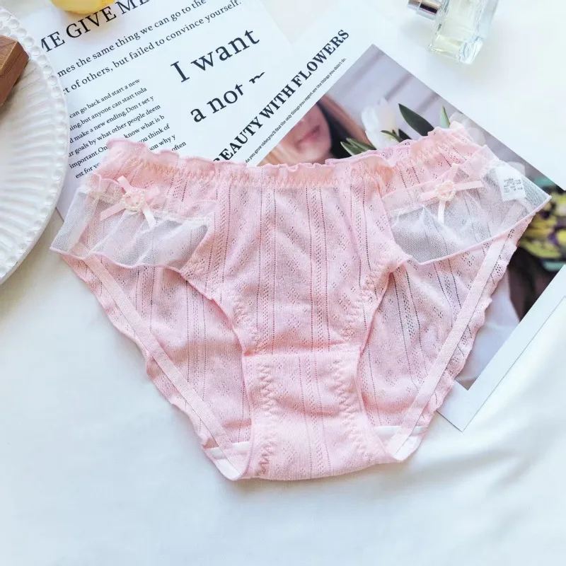 New Sexy Cotton Seamless Panties for Women Middle Waist Female Underwear Cute Lovely Sweety Princess Lingerie Breifs