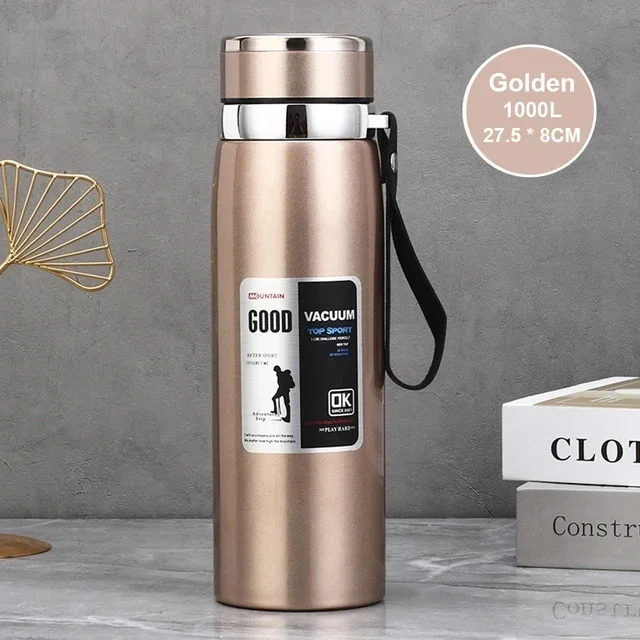 1000ML Large Capacity Thermos Bottle Keep Cold and Hot Stainless Steel Thermal Water Bottle Mug Vacuum Flask Tumbler Thermo Cups