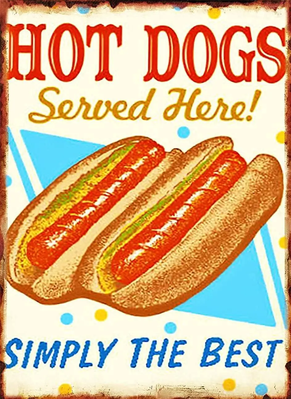 Plaque for Diner Kitchen Snack Food Concession Stand Restaurant Snack Vintage Metal Tin Signs Bar Pub Man Cave Novelty Funn sign